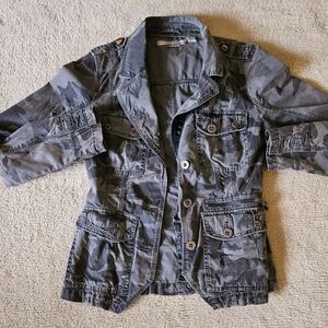 Triple Five Soul Gray Utility Jacket Lightweight Cotton